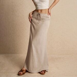 Cotton On Light Beige Maxi Skirt